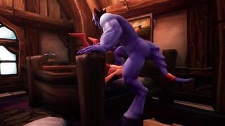 Hawt Elf Gets Large Blue Cock - Warcraft Parody