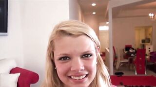 Lascivious teen little taylor sucking on shlong