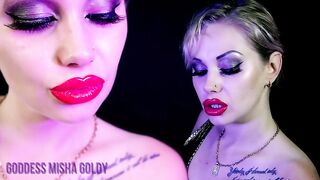 two pairs of seductive lips - Double vigour of attraction!