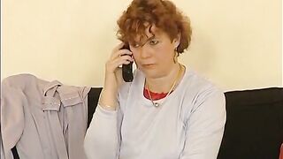 Older talking over a phone
