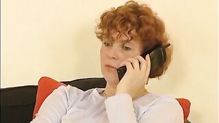 Older talking over a phone