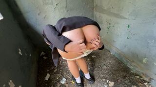 "Please not in the Vagina, I've a boyfriend" A cute student paid with her backdoor for the journey
