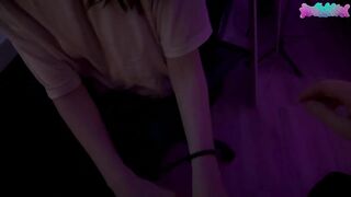 Thick gamer sweetheart rolling eyes during vehement rainy day creampie