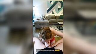 Sex Tape 46 - Christmas Oral job in His Morning Coffee Chair
