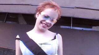 Sassy Cutie Gets Anal and Massive Facial Cum Walking Vintage