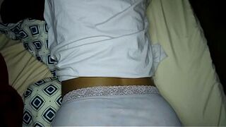 Large-assed stepsister with her pants poked to the side. Homemade porn.