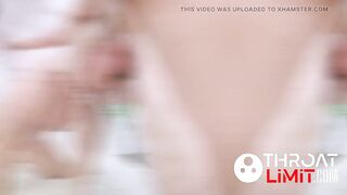 Jessie Ames stares unfathomable mouth double soaked