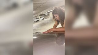 Large Butt Hotwife gets rammed in parking lot during the time that Spouse records from afar