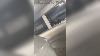 Large Butt Hotwife gets rammed in parking lot during the time that Spouse records from afar
