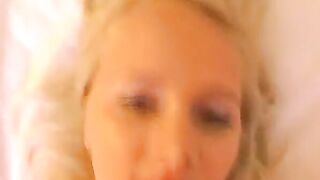 Cute Blond Teen Got Large Load on Her Cute Face