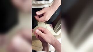 Getting hard in front of the mirror