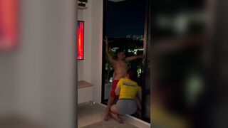 cheating oral with town view