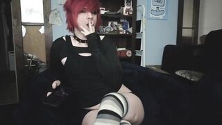 420 Alternative Punk Booty Cunt FTM Transmale SOLO Freak Smokin' Butt Jiggle Twerk LIVE red hair punk Trans