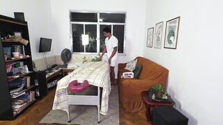 Massage for a mother I'd like to fuck ends with her enjoying herself with a ebony guy (COMPLETE IN RED)