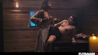 Brunette hair Futa Creampie - Barbie Rous & Sarah Heizel