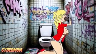 40-Year-Old White Wife Tastes Large Ebony Weenie. Cheating Wife. Cuckold Spouse. Toon