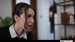 Futanari Nuns - Eden Ivy & Nathaly Cherie Anal Creampie