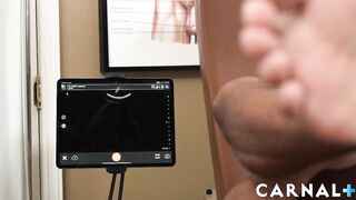 Small twink Milo Miles enticed by Dr. Wolf at the office