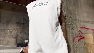 Manly dude screws the booty in an abandoned place