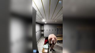 Post-Workout Shower: Stripping Exposed & Towel Drying Each Inch