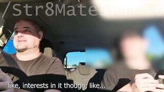 Aussie Driver caught Straight passenger watching Manga porn