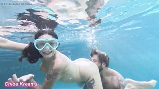 Underwater Suck and Bang! Getting Used in the Pool by Large Dick - Chloe Kreams, Steve Rickz