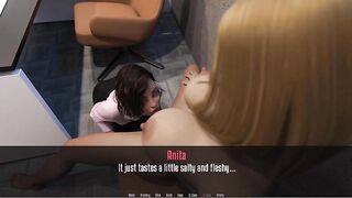 Anita's Internship - Gameplay - Roleplay - Lesbo - Fake Melons and Butt Tested by Anita