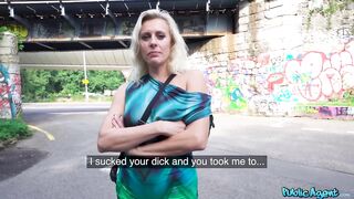 Sex eager AGED GOLDEN-HAIRED devoured my shlong IN PUBLIC - Public Agent