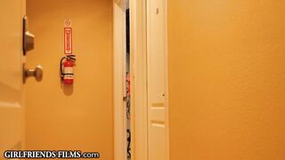 Lesbian Teen gives Straight Friend Quivering Orgasm - GirlfriendsFilms