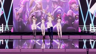 [MMD] GirlsDay - something Nude Vers. Ahri Akali Evelynn Kaisa 3D Uncensored Nude Dance
