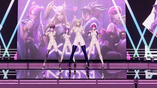 [MMD] GirlsDay - something Nude Vers. Ahri Akali Evelynn Kaisa 3D Uncensored Nude Dance