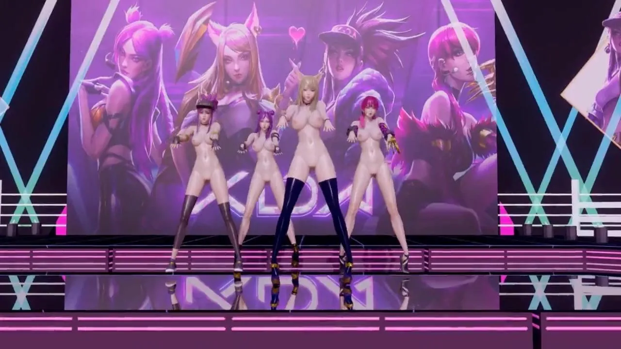 MMD] GirlsDay - something Nude Vers. Ahri Akali Evelynn Kaisa 3D Uncensored Nude  Dance - Lesbian Porn Videos