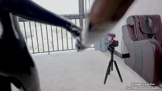 Latex lesbian breathplay with vcuum bag Part 1