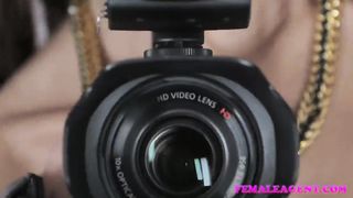 FemaleAgent Agent fucks shy blonde with dildo