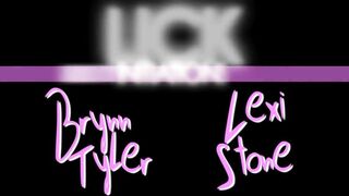 Busty blonde and brunette lesbos finger fuck each other