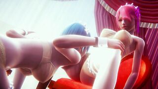 3D Hentai: SEXY Ram & Rem ARRANGE LESBIAN GAMES (Re:Zero)