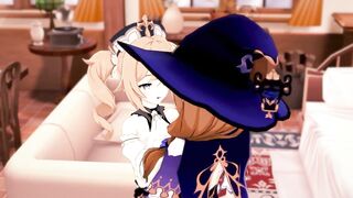 Lisa gets her pussy eaten before scizzoring with Barbara. Genshin Impact Lesbian Hentai.