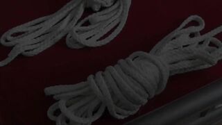 Hogtied foot humiliated