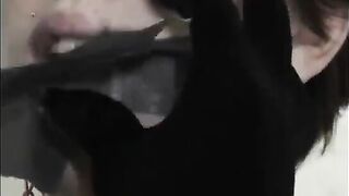 Naughty slut plays with her dominant mistress and gets whipped in punishment