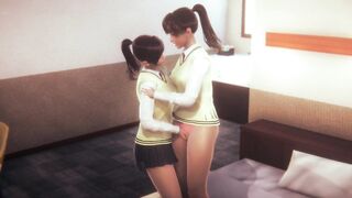 Lesbian School Girl Rub her Friend Pussy