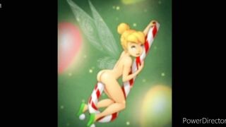 Frozen princess's and Tinkerbell spread their pussy wide open
