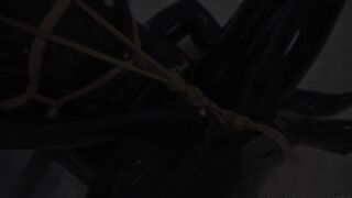 Latex lesbian rope bondage game part 2