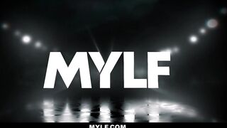 MILF - Blonde Teen Lesbian Seduces a Straight MILF with Big Tits