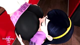 Violet Eats her Incredimomma's Ass
