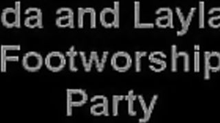 Vida and Layla foot worship party