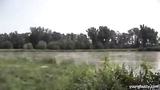 Shione Cooper Nicole playing lesbian at river