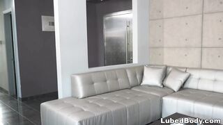 Lesbian secretary seduces boss' wife