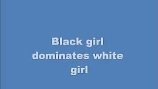 Wrestling - Black girl dominates white girl
