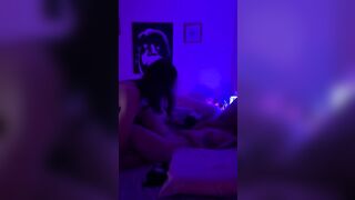 Lesbian GF Gets Hard Pounding with Strap on