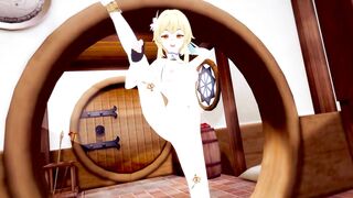 Genshin Impact: Lumine & Amber Hot Yuri Sex